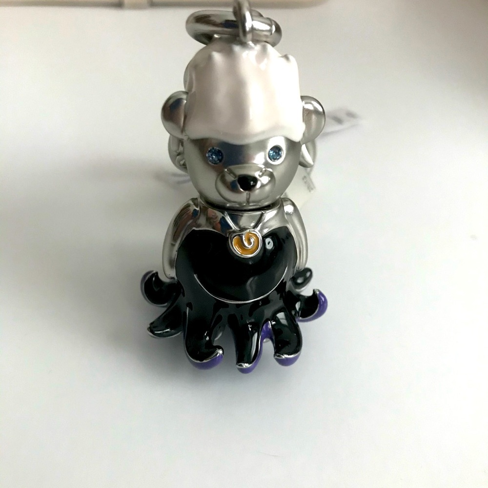 NWT CC346 Coach x Disney Ursula Bear Bag Charm Key Ring Villain - Picture 1 of 5